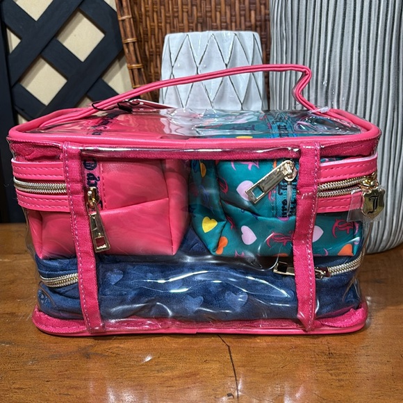 NWT Juicy Couture Women's Four Cosmetic Skincare Toiletry Jewelry Nested Bag - Picture 6 of 9